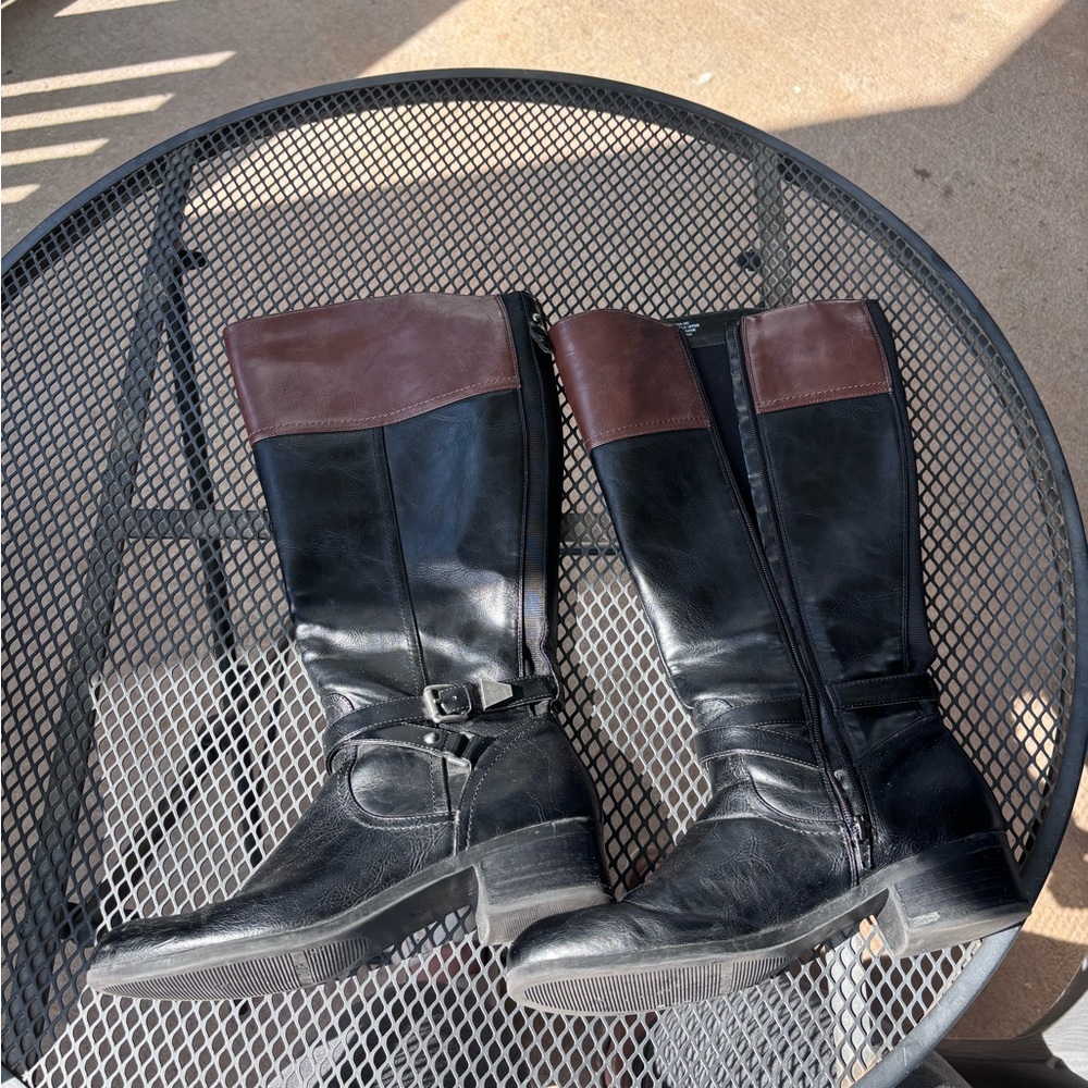 Unisa Black and Brown Leather Boots